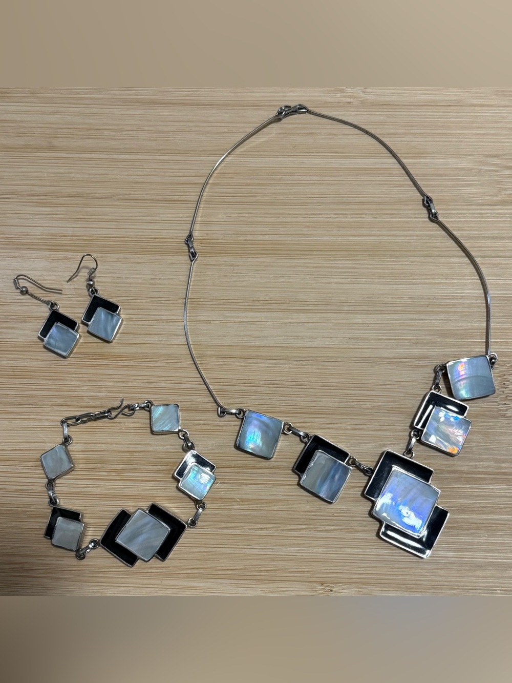 Vintage Mother of Pearl Inlay Set